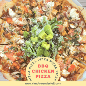 BBQ Chicken Pizza With Rocket Greens and Avocado