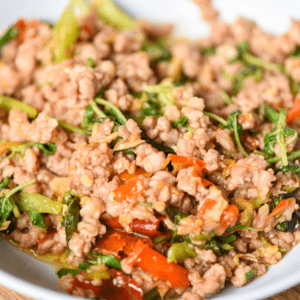 garlic-ginger-apple-ground-pork-stir-fry